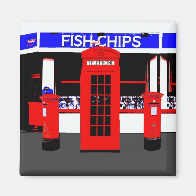 Aimant Icônes en anglais (Devant)