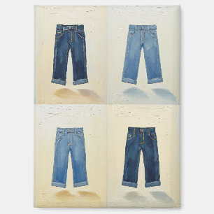 Aimant Icônes indigo Painterly Art Denim Denimhead