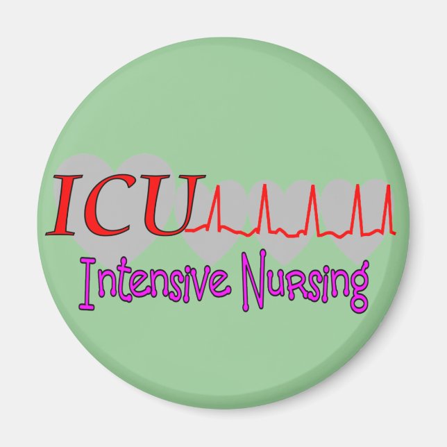 Aimant ICU InTENSIVE Nuring Cadeaux uniques (Devant)