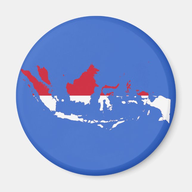 Aimant ID Indonésie, Jakarta, Carte du drapeau (Devant)