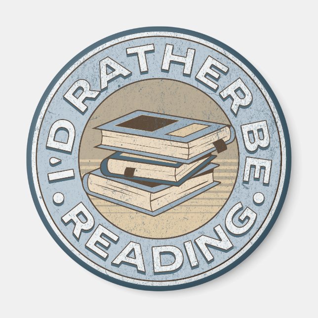 Aimant I'd rather be reading (Devant)