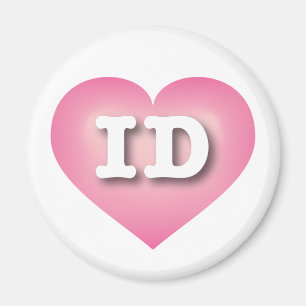 Aimant Idaho Pink Fade Heart - I love ID