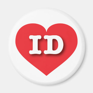 Aimant Idaho Red Heart - I love ID
