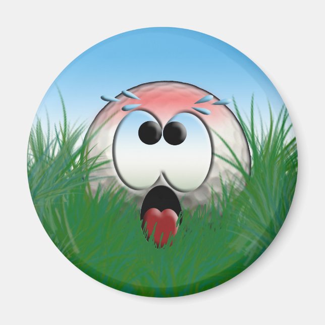 Aimant Idée cadeau Golfer Golf Player Golfball Humour amu (Devant)