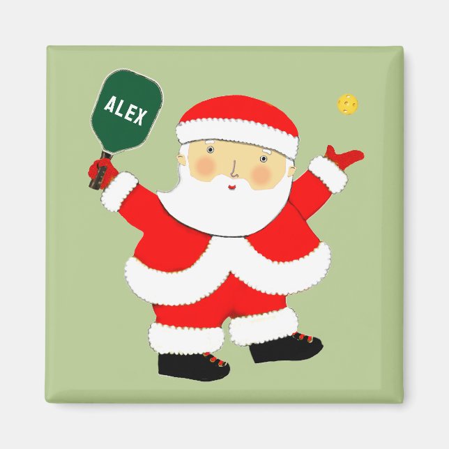 Aimant Idées cadeaux de Noël de Pickleball personnalisées (Devant)