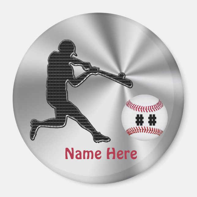 Aimant Idées cadeaux personnalisées de l'équipe de baseba (Devant)