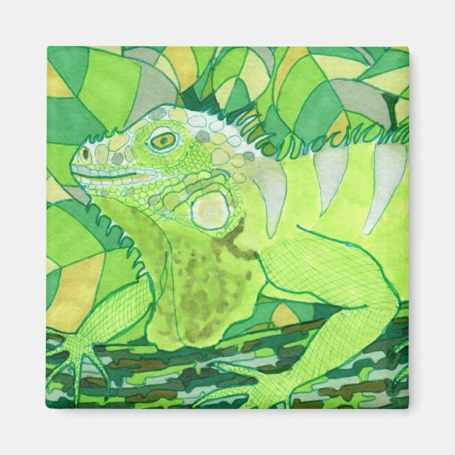Aimant Iguana exotique (Devant)