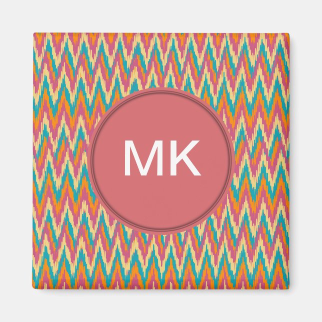 Aimant iKat Zigzag Design Couleurs d'épices (Devant)