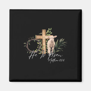 Aimant Il Est Ressuscité Agneau Mouton Croix Jésus Christ