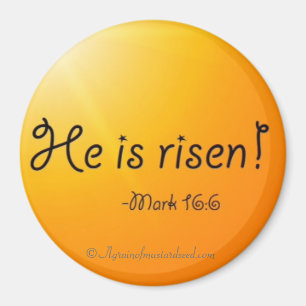 Aimant Il est ressuscité ! Citation de la Bible de Pâques