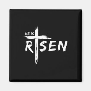 Aimant Il Est Ressuscité Croix Jésus Religieux Jour de Pâ