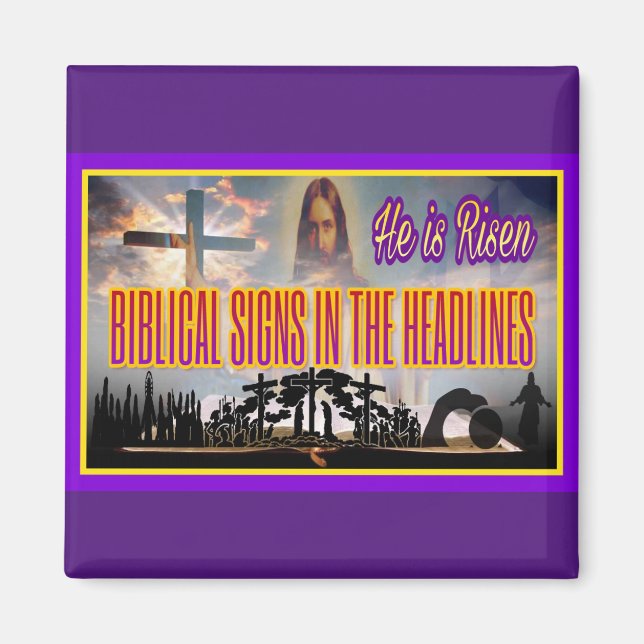 Aimant "Il est RISEN" (Devant)
