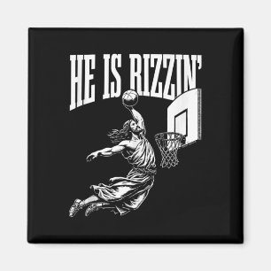 Aimant Il Est Rizzin Fun Jesus Débardeur de mème de baske
