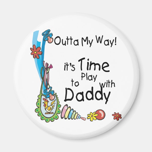 Aimant Il est temps de jouer avec papa (Devant)