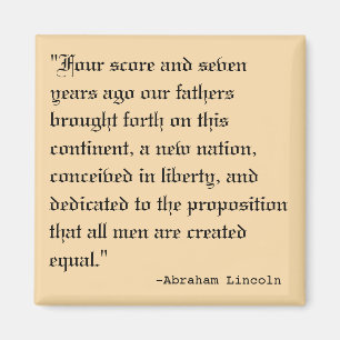 Aimant Il y a quatre points et sept ans