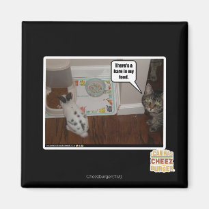 Aimant Il y a un lièvre dans ma nourriture.