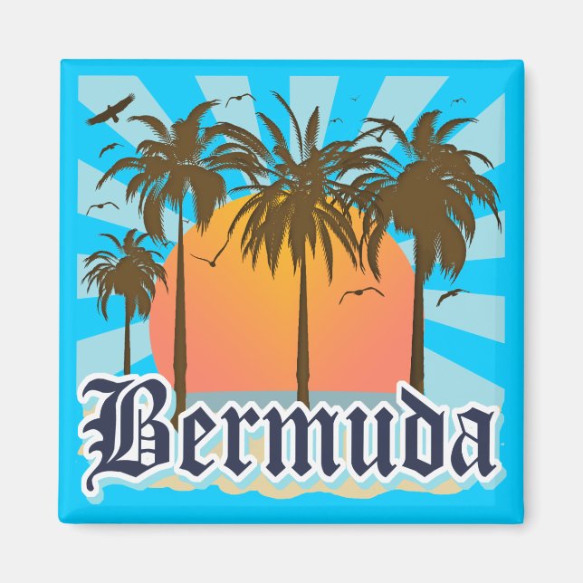 Aimant Île des Bermudes Souvenirs (Devant)