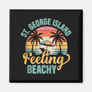 Aimant Île Saint-George Floride Vacances de plage vintage