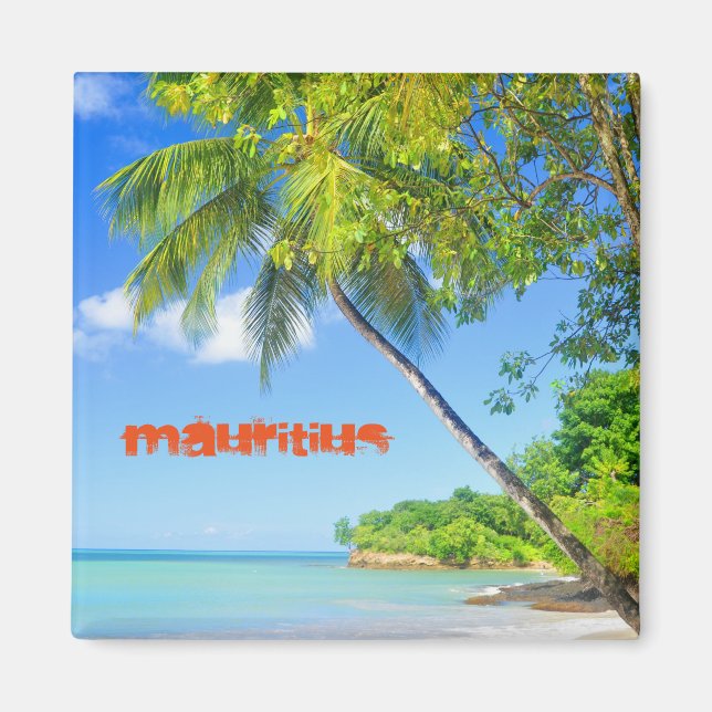 Aimant Île tropicale à Maurice (Devant)