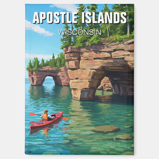 Aimant Iles Apôtres du Wisconsin National Lakeshore (Recto)