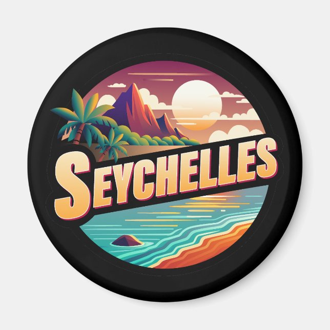 Aimant Îles Seychelles Océan Indien (Devant)