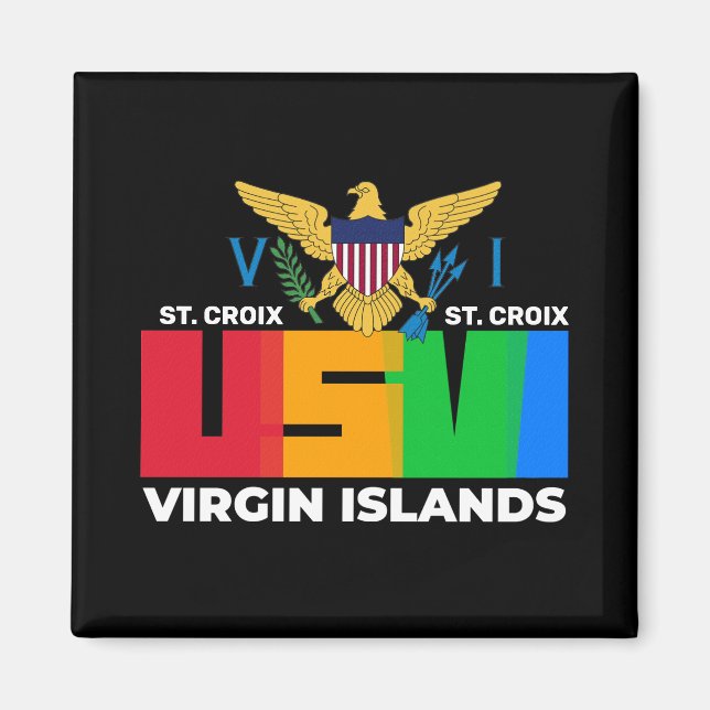 Aimant Îles Vierges américaines Sainte-Croix USVI Tropica (Devant)