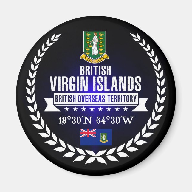 Aimant Îles Vierges britanniques (Devant)