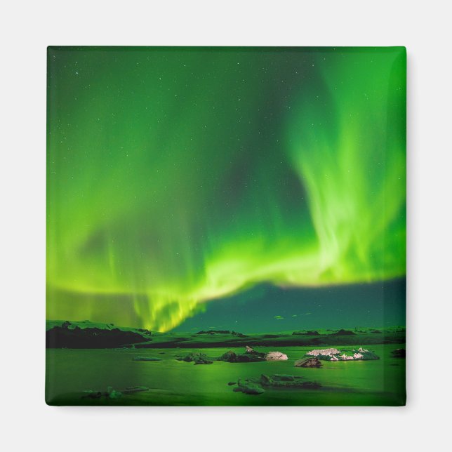 Aimant Illuminations du nord de l'Islande (Devant)