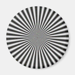 Aimant Illusion d'optique noir et blanc