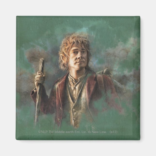 Aimant Illustration BILBO BAGGINS™ (Devant)
