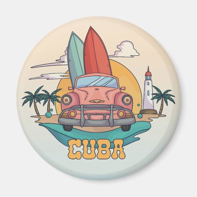 Aimant Illustration Cuba (Devant)