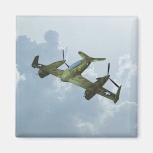 Aimant Illustration d'aviation militaire de vol de warbir