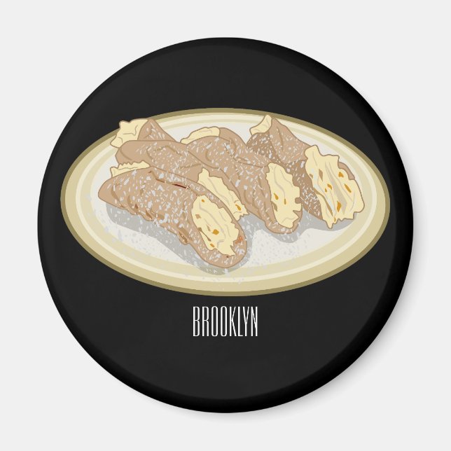 Aimant Illustration de Cannoli (Devant)