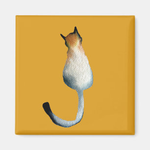 Aimant Illustration de chat tabby noir et marron