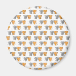 Aimant Illustration de chatons adorables et duveteux - Ar