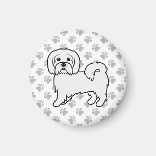 Aimant Illustration de chien de dessin animé mignon Coton