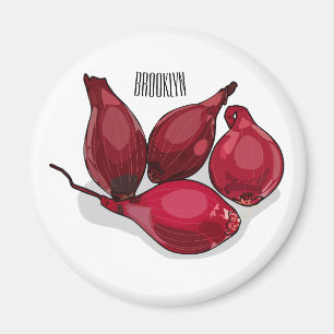 Aimant Illustration de dessin animé Shallot