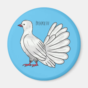 Aimant Illustration de dessin d'oiseau pigeon sauvage