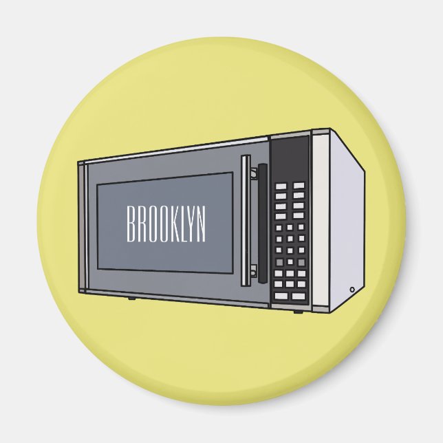 Aimant Illustration de dessin sur micro-ondes (Devant)