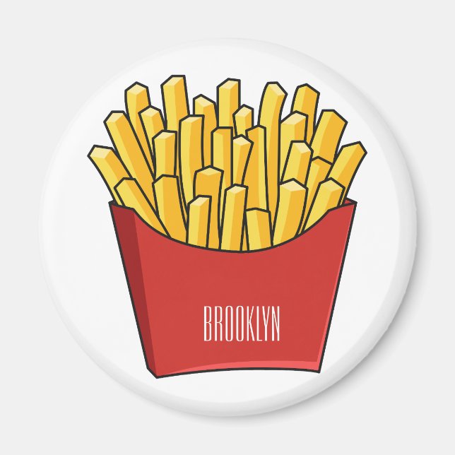 Aimant Illustration de frites (Devant)