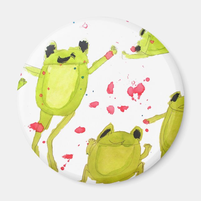 Aimant Illustration de la grenouille mûre (Devant)