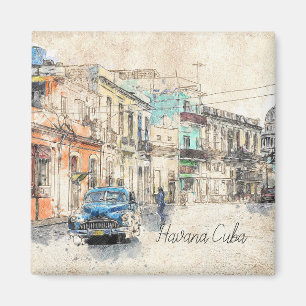 Aimant Illustration de La Havane Cuba