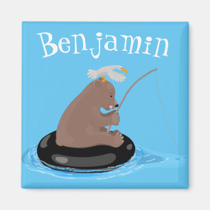 Aimant Illustration de la pêche de l'ourson mou