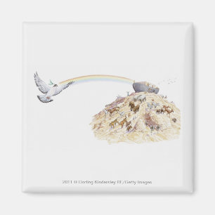 Aimant Illustration de l'arche de Noé avec des animaux qu