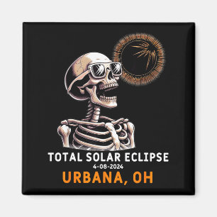 Aimant Illustration de l'éclipse solaire squelettique Urb