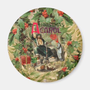 Aimant Illustration de l'esprit de Noël présent Scrooge