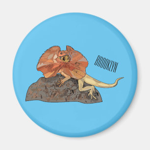 Aimant Illustration de lézard à col frisé