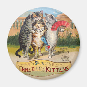 Aimant Illustration de l'oie des trois petits chatons