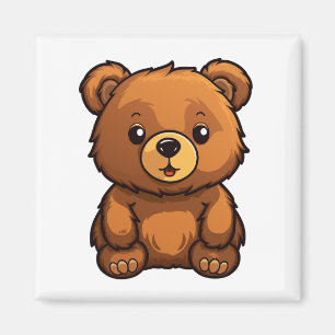 Aimant Illustration de l'ours de dessin