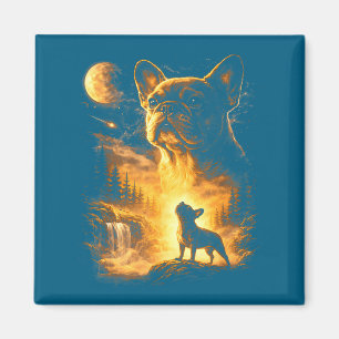 Aimant Illustration de mème de taureau français hurlant à
